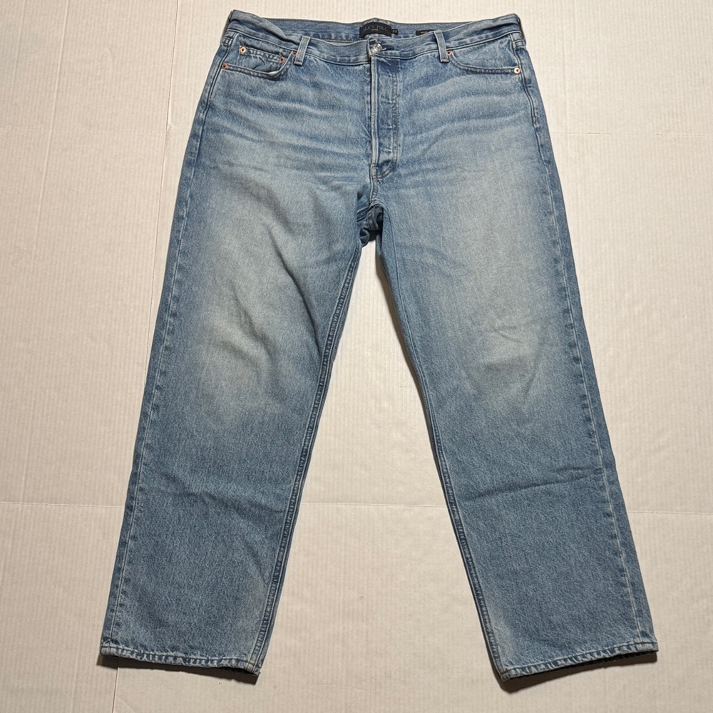 ALEX MILL Bev Jeans Mid Rise Relaxed Straight Vintage Light Indigo Wash 32/30 - Picture 2 of 16